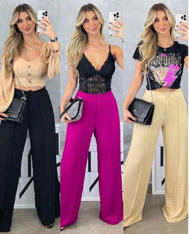 Calça Pantalona Básica Duna - Josi Abreu Moda Feminina